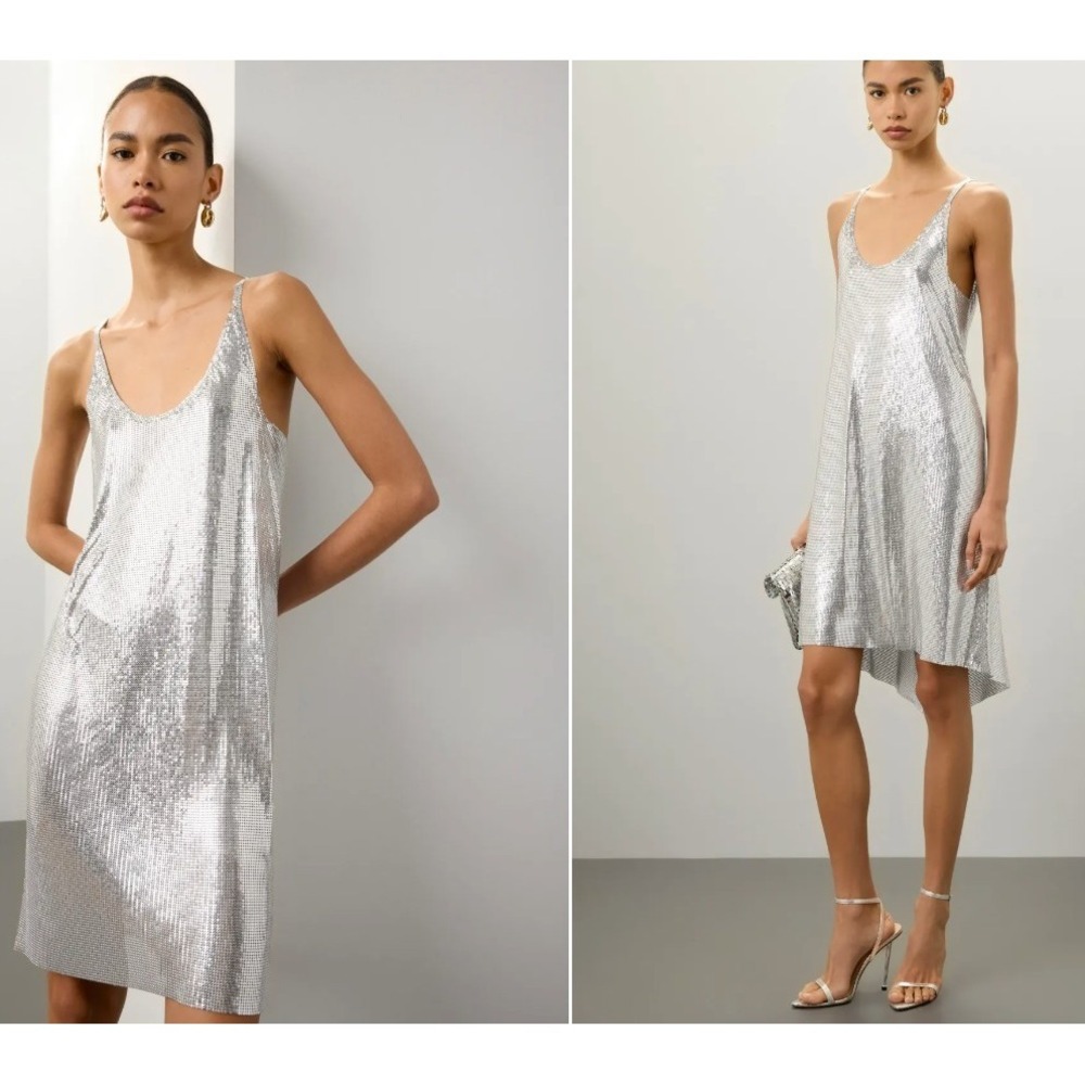 Paco Rabanne Chain Metal Mesh Mini Dress